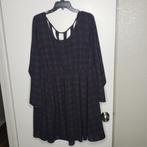Purple Plaid Dress